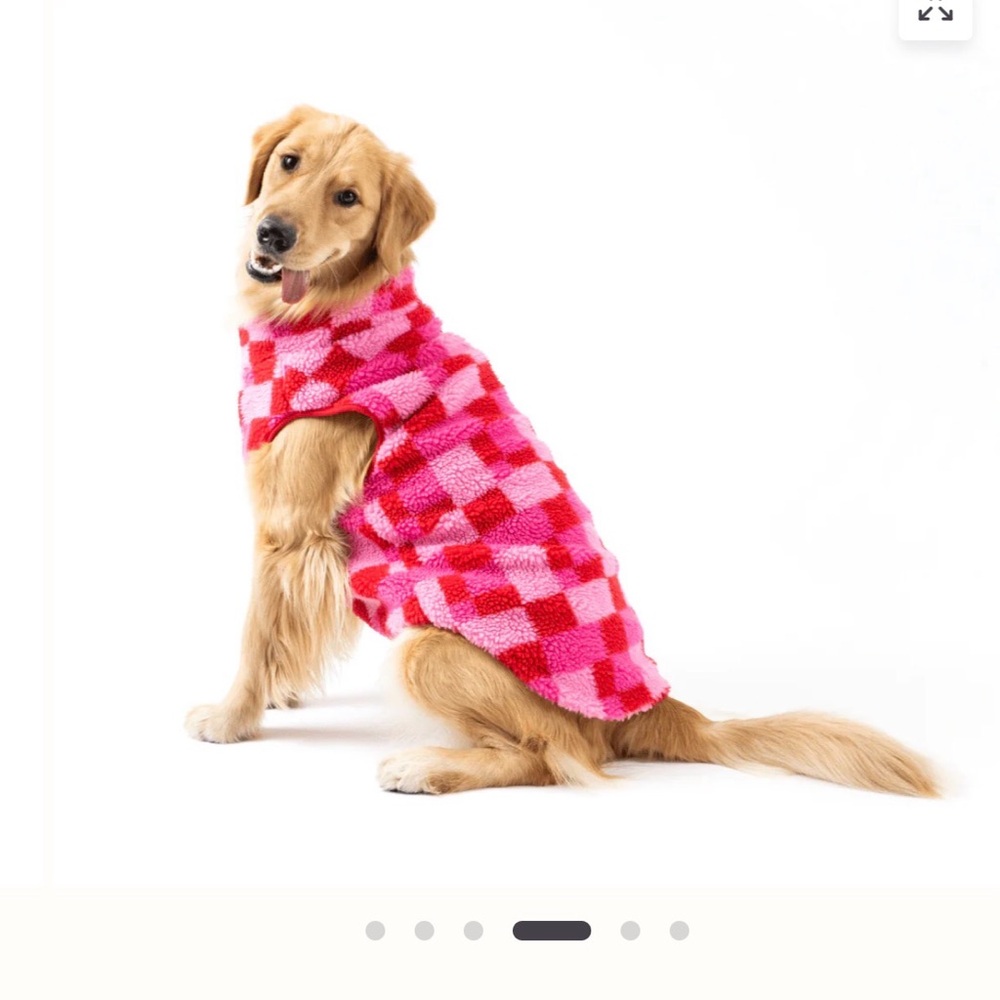 Fabdog pink Sherpa dog vest size 16 - medium small dog spot for leash Nwt - Picture 12 of 14